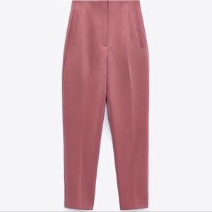 Zara High Waisted Pants - Dusty Pink